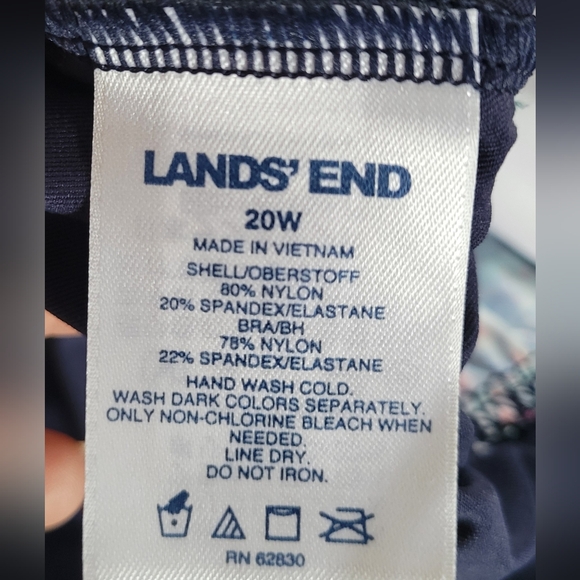 Lands End Dresskini 20W Swim Dress without the bottoms - Picture 3 of 8